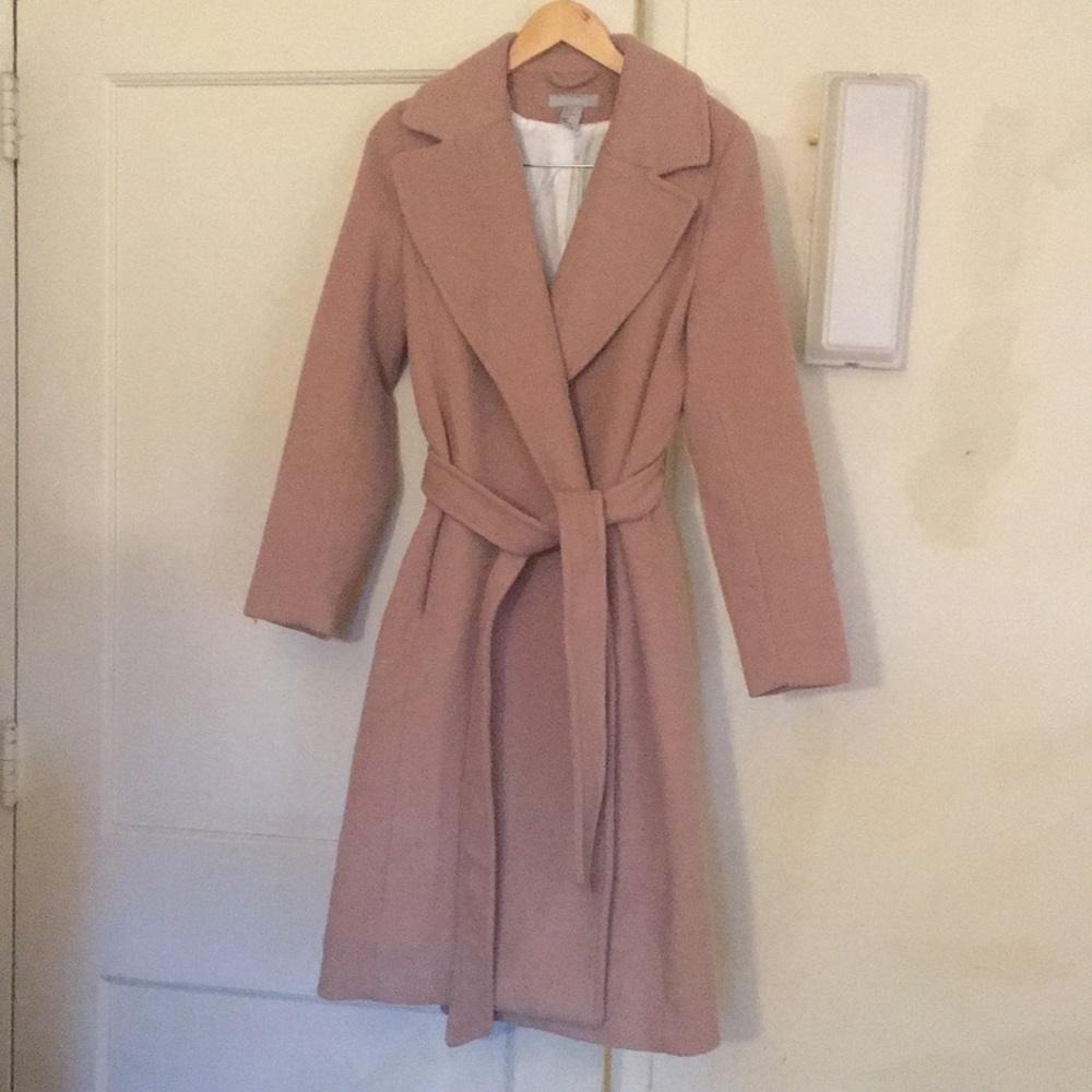 H&M Camel Wool Wrap Coat